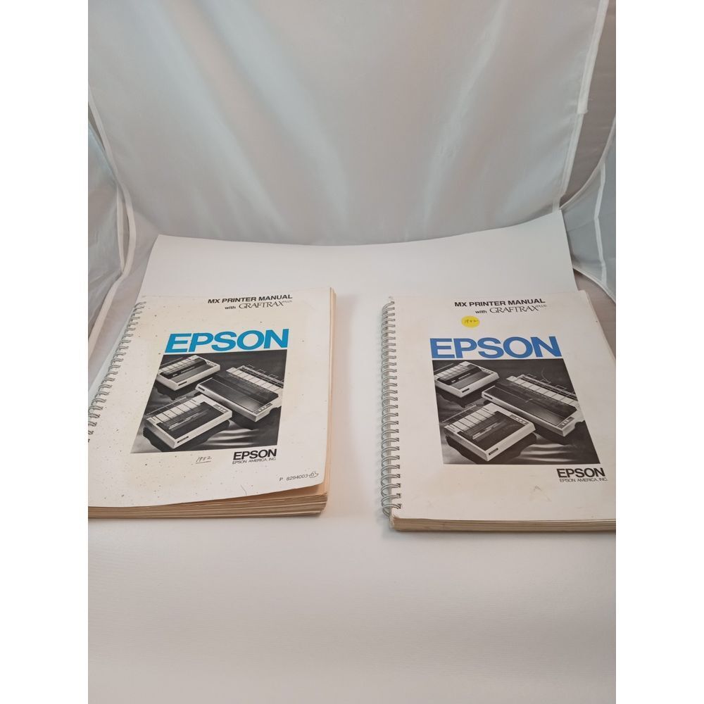 Vintage Epson MX Printer Manual with Graftrax Plus Spiral Bound 1982 -‎ 1 And 2